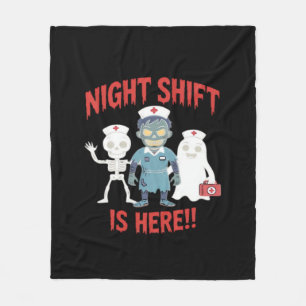 Manta Polar Enfermera de Halloween Funny Ghost Skeleton Zombie