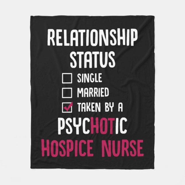 Manta Polar Enfermera de hospicio Enfermería caliente diseño R (Anverso)