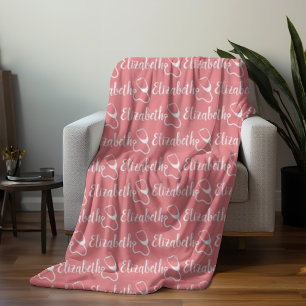 Manta Polar Enfermera de moda caligrafía personalizada Nombre 