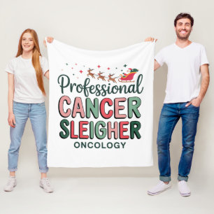 Manta Polar Enfermera de Oncología Navidad Cáncer Quimioterapi