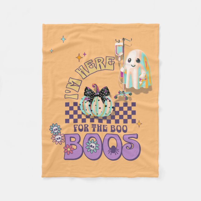 Manta Polar enfermera fantasma cita graciosa calabaza coqueta (Anverso)