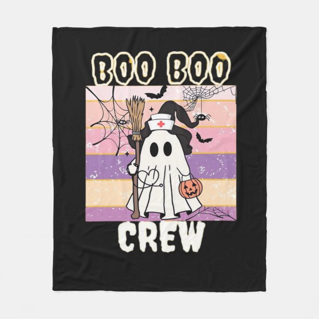 Manta Polar Enfermera fantasma de Boo Boo Crew Halloween Esenc (Anverso)