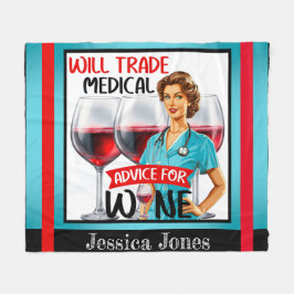 Manta Polar Enfermera Nostálgica Cute Pinup Asesoramiento Come