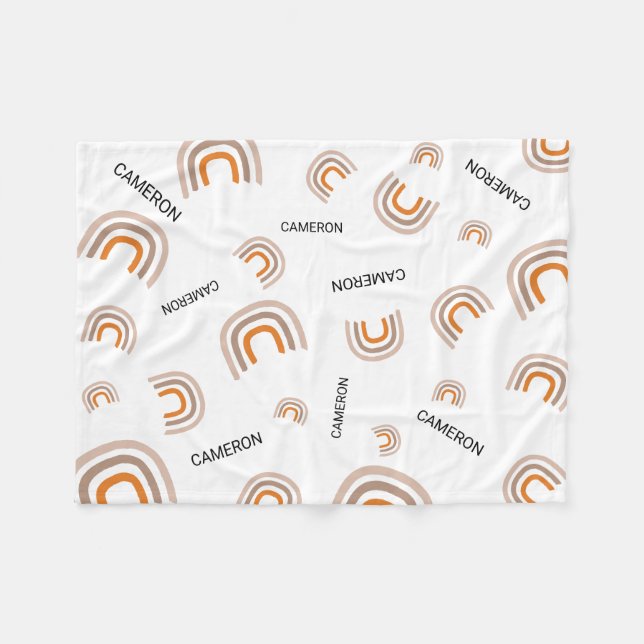 Manta Polar Enfermera personalizada bebé arcoiris moderno (Frente (Horizontal))