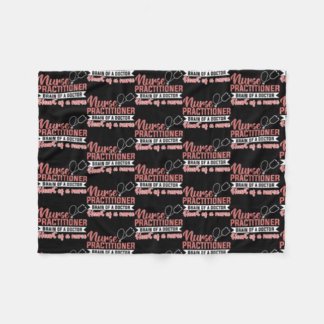 Manta Polar Enfermera practicante Cerebro de un corazón médica (Frente (Horizontal))