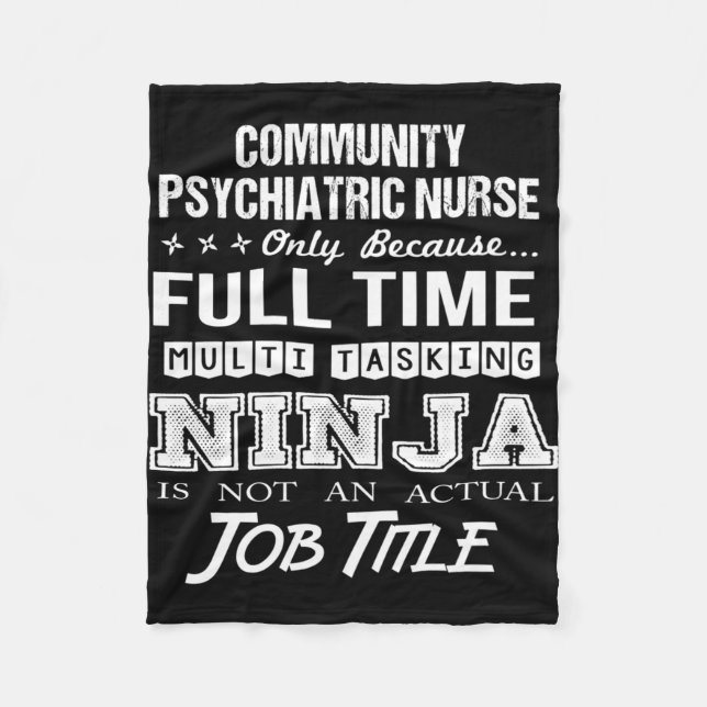 Manta Polar Enfermera psiquiátrica comunitaria - Multitarea Ni (Anverso)