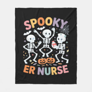 Manta Polar Enfermería de enfermeras Cute Halloween Spooky Ess