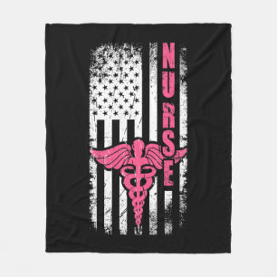 Manta Polar Enfermero de Bandera Americana