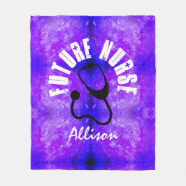 Manta Polar Enfermero futuro Stethoscope Mármol púrpura person