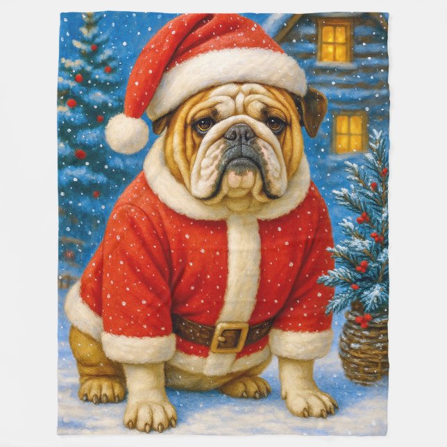 Manta Polar English Bulldog Holiday  (Anverso)