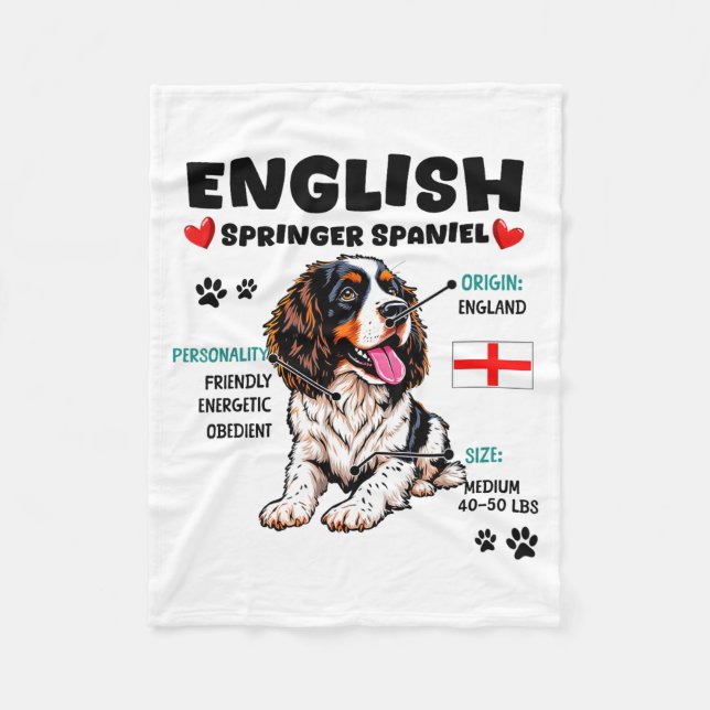 Manta Polar English Springer Spaniel Owner Funny Dog Lover  (Anverso)
