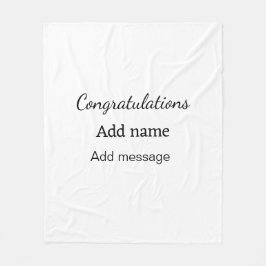 Manta Polar Enhorabuena agregar mensaje de nombre simple gradu