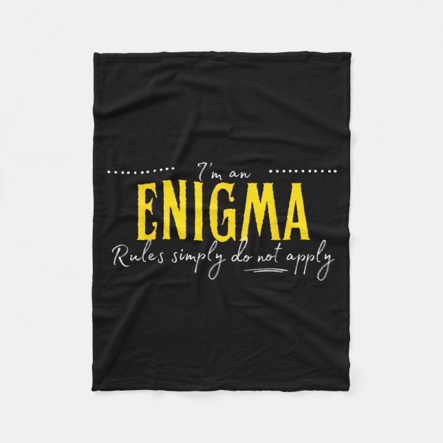 Manta Polar Enigma, Las Reglas Simplemente No Se Aplican  (Anverso)
