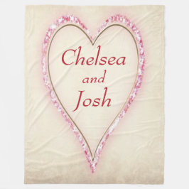 Manta Polar Enorme amor cardíaco personalizado