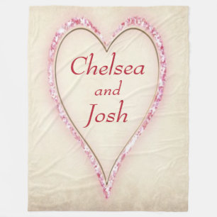 Manta Polar Enorme amor cardíaco personalizado