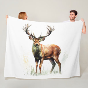 Manta Polar Enorme ciervo rayado