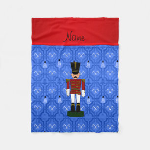 Manta Polar Enrejado azul personalizado del muñeco de nieve
