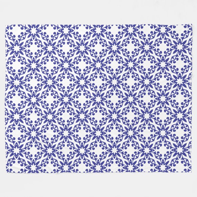 Manta Polar Enrejado Azul Real (Frente (Horizontal))