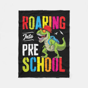 Manta Polar Enseñador de dinosaurio preescolar preK de vuelta 