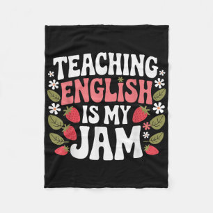 Manta Polar Enseñar inglés es mi Jam Teacher de vuelta a la es