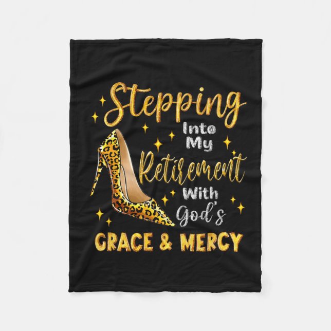 Manta Polar Entrar en mi jubilación con la gracia de Dios y el (Anverso)