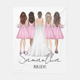 Manta Polar Entrega personalizada de nombre de novia