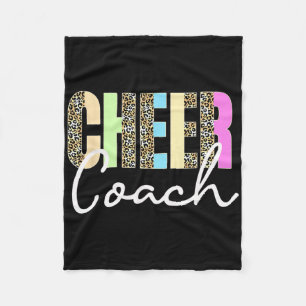Manta Polar Entrenador de ánimo Leopardo Cheerleading Entrenad