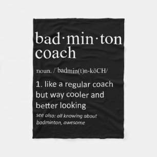 Manta Polar Entrenador de Badminton Funny Dictionary Definitio