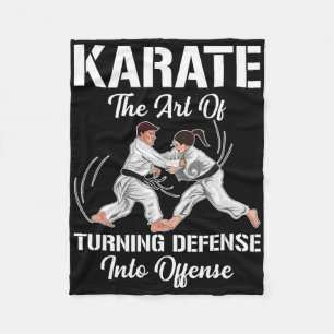 Manta Polar Entrenamiento de Karate Ofensa Cinturón Negro Depo