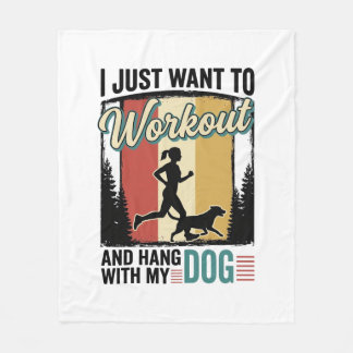 Manta Polar Entrenar Con Mi Perro Diseño De Camiseta Vintage D