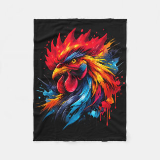 Manta Polar Entusiasta de la pelea de gallos gallo vintage pin