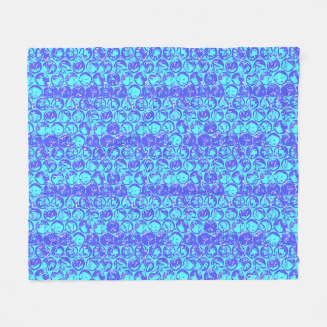 Manta Polar Envoltura de burbuja de arte pop (Frente (Horizontal))