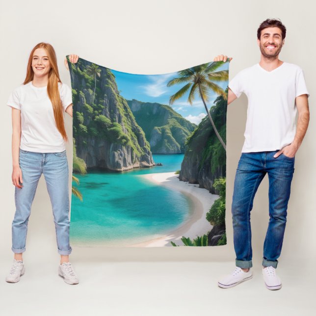 Manta Polar "Envueltos en el paraíso: La cala tropical (In situ)