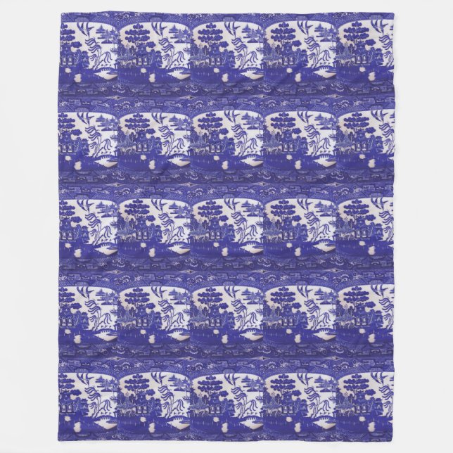 Manta Polar Envuélvase en siglos de saber azul del sauce (Anverso)