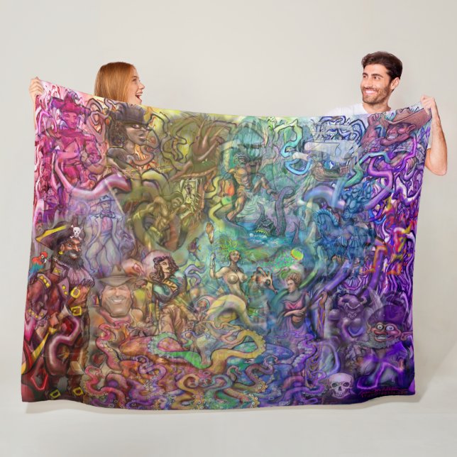Manta Polar Epic Stories Fleece Blanket (In situ)