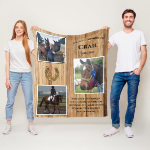 Manta Polar epígrafe de fotos de caballos ecuestres