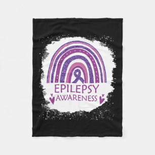 Manta Polar Epilepsia Awareness Bleached Rainbow Purple Ribbon
