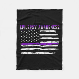 Manta Polar Epilepsia Awareness Usa Flag American Epilepsy Sup