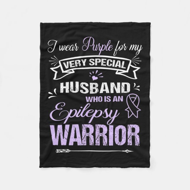 Manta Polar Epilepsia Ayuda a la toma de conciencia Esposo Gue (Anverso)