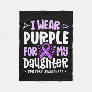 Manta Polar Epilepsia Cinta Que Llevo Púrpura Para Mi Hija Awa