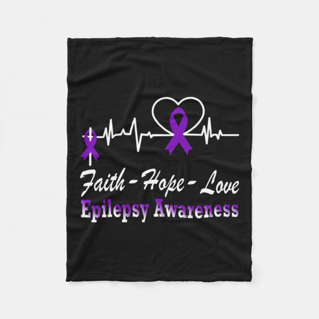 Manta Polar Epilepsia Conciencia Púrpura Cinta Epilepsia Crist (Anverso)