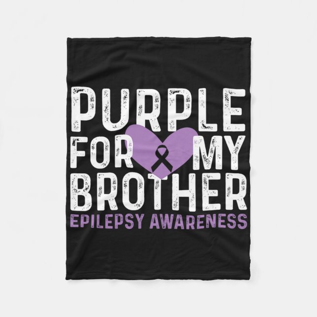 Manta Polar Epilepsy Awareness Purple For My Brother Ribbon  (Anverso)