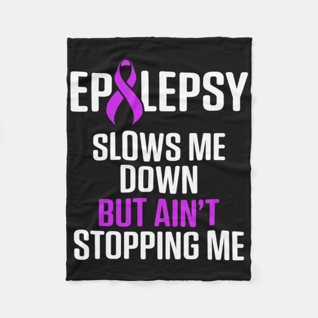 Manta Polar Epilepsy Awareness Slows Me Epileptic Warrior Surv (Anverso)