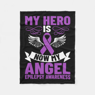 Manta Polar Epilepsy Ribbon Mi Héroe Es Ahora Mi Epilepsia Áng