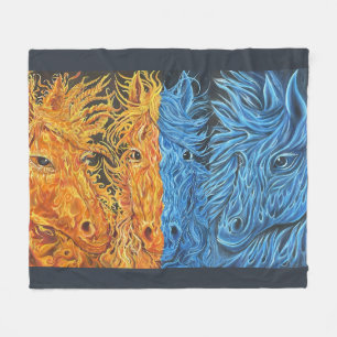 Manta Polar Equilibrio Eterno- Caballos- Llama gemela