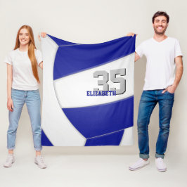 Manta Polar equipo blanco azul colores de voleibol gigantesco