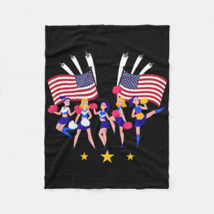 Manta Polar Equipo de Animadoras Patrióticas Animadora Bandera