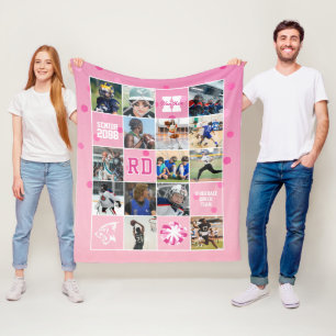 Manta Polar Equipo de Animadoras Senior Foto Personalizada Con