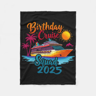 Manta Polar Equipo de crucero de cumpleaños 2025 Fiesta de cum