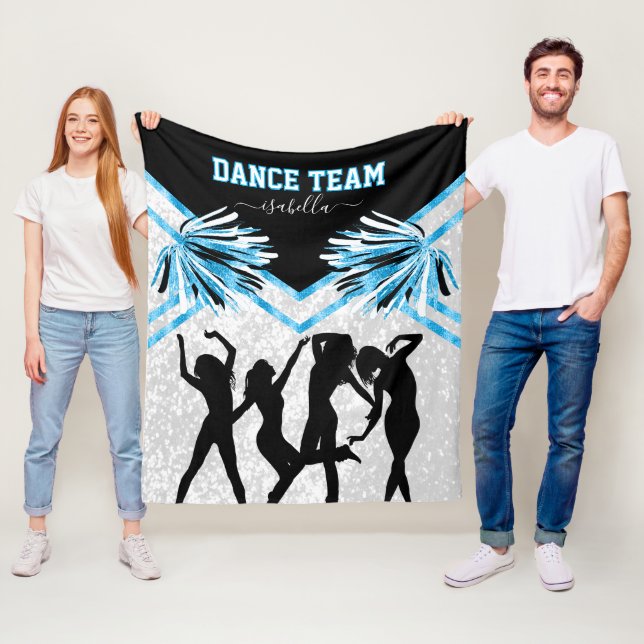 Manta Polar Equipo de danza divertida negro, blanco y azul beb (In situ)